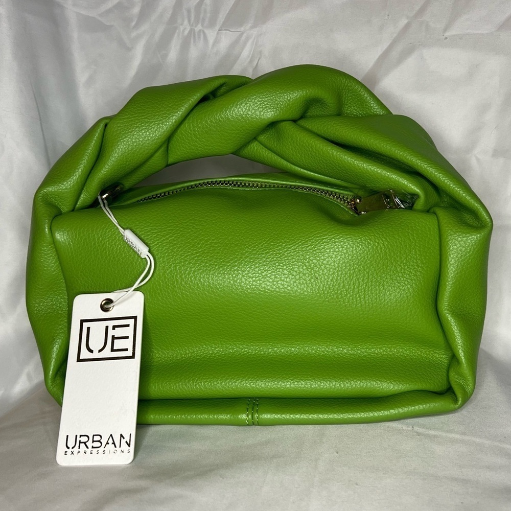 Urban Expressions Zoelle Citron Green Braided Handle Crossbody Purse - Picture 5 of 16